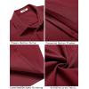 imageCOOFANDY Mens Casual Short Sleeve Button Down Summer Beach Shirt Lightweight Textured Wrinkle Free Stretch ShirtsScarlet