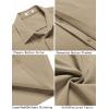 imageCOOFANDY Mens Casual Short Sleeve Button Down Summer Beach Shirt Lightweight Textured Wrinkle Free Stretch ShirtsSesame