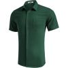 imageCOOFANDY Mens Casual Short Sleeve Shirts Button Down Textured Shirts Summer Beach Shirt with PocketGreen
