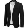 imageCOOFANDY Mens Casual Sport Coat Regular Fit Lightweight Blazers Jacket Two Button Business Suit JacketsBlack
