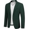 imageCOOFANDY Mens Casual Sport Coat Regular Fit Lightweight Blazers Jacket Two Button Business Suit JacketsBlackish Green