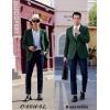 imageCOOFANDY Mens Casual Sport Coat Regular Fit Lightweight Blazers Jacket Two Button Business Suit JacketsBlackish Green