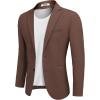 imageCOOFANDY Mens Casual Sport Coat Regular Fit Lightweight Blazers Jacket Two Button Business Suit JacketsBrown