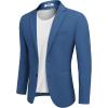imageCOOFANDY Mens Casual Sport Coat Regular Fit Lightweight Blazers Jacket Two Button Business Suit JacketsDark Blue