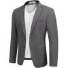imageCOOFANDY Mens Casual Sport Coat Regular Fit Lightweight Blazers Jacket Two Button Business Suit JacketsDark Grey