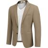 imageCOOFANDY Mens Casual Sport Coat Regular Fit Lightweight Blazers Jacket Two Button Business Suit JacketsKhaki