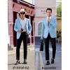imageCOOFANDY Mens Casual Sport Coat Regular Fit Lightweight Blazers Jacket Two Button Business Suit JacketsLight Blue