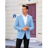 imageCOOFANDY Mens Casual Sport Coat Regular Fit Lightweight Blazers Jacket Two Button Business Suit JacketsLight Blue