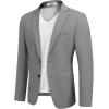 imageCOOFANDY Mens Casual Sport Coat Regular Fit Lightweight Blazers Jacket Two Button Business Suit JacketsLight Grey