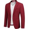 imageCOOFANDY Mens Casual Sport Coat Regular Fit Lightweight Blazers Jacket Two Button Business Suit JacketsRed