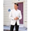 imageCOOFANDY Mens Casual Sport Coat Regular Fit Lightweight Blazers Jacket Two Button Business Suit JacketsWhite