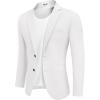 imageCOOFANDY Mens Casual Sport Coat Regular Fit Lightweight Blazers Jacket Two Button Business Suit JacketsWhite