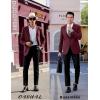 imageCOOFANDY Mens Casual Sport Coat Regular Fit Lightweight Blazers Jacket Two Button Business Suit JacketsWine Red