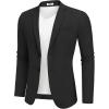 imageCOOFANDY Mens Casual Stretch Blazer Jacket Regular Fit Lightweight Sport Coat Two Button Suit JacketsBlack