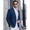 imageCOOFANDY Mens Causal Blazer Two Button Suit Jackets Lightweight Slim Fit Sports CoatsDark Blue