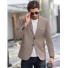 imageCOOFANDY Mens Causal Blazer Two Button Suit Jackets Lightweight Slim Fit Sports CoatsLight Khaki