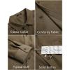 imageCOOFANDY Mens Corduroy Shirt Casual Long Sleeve Button Down Lightweight Jacket Fall Textured ShacketBrown