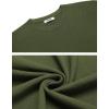 imageCOOFANDY Mens Crew Neck Sweaters Long Sleeve Lightweight Knit Dress Pullover SweatersArmy Green