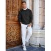 imageCOOFANDY Mens Crew Neck Sweaters Long Sleeve Lightweight Knit Dress Pullover SweatersBlack