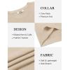 imageCOOFANDY Mens Crew Neck Sweaters Long Sleeve Lightweight Knit Dress Pullover SweatersKhaki