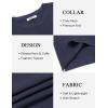 imageCOOFANDY Mens Crew Neck Sweaters Long Sleeve Lightweight Knit Dress Pullover SweatersNavy Blue