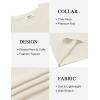 imageCOOFANDY Mens Crew Neck Sweaters Long Sleeve Lightweight Knit Dress Pullover SweatersWhite