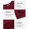 imageCOOFANDY Mens Crew Neck Sweaters Long Sleeve Lightweight Knit Dress Pullover SweatersWine Red