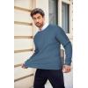 imageCOOFANDY Mens Crewneck Knit Sweater Slim Fit Lightweight Casual Twist Patterned Cable Knitted PulloverBdenim Blue