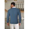 imageCOOFANDY Mens Crewneck Knit Sweater Slim Fit Lightweight Casual Twist Patterned Cable Knitted PulloverBdenim Blue