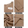 imageCOOFANDY Mens Crewneck Sweater Pullover Knit Sweater Lightweight Sweaters with Ribbing EdgeBkhaki