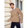 imageCOOFANDY Mens Crewneck Sweater Pullover Knit Sweater Lightweight Sweaters with Ribbing EdgeBkhaki