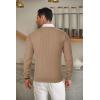 imageCOOFANDY Mens Crewneck Sweater Pullover Knit Sweater Lightweight Sweaters with Ribbing EdgeBkhaki