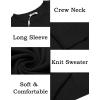 imageCOOFANDY Mens Crewneck Sweater Pullover Knit Sweater Lightweight Sweaters with Ribbing EdgeBlack