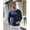 imageCOOFANDY Mens Crewneck Sweater Pullover Knit Sweater Lightweight Sweaters with Ribbing EdgeBlue