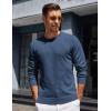 imageCOOFANDY Mens Crewneck Sweater Pullover Knit Sweater Lightweight Sweaters with Ribbing EdgeBlue