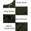 imageCOOFANDY Mens Crewneck Sweater Pullover Knit Sweater Lightweight Sweaters with Ribbing EdgeDark Army Green
