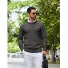 imageCOOFANDY Mens Crewneck Sweater Pullover Knit Sweater Lightweight Sweaters with Ribbing EdgeDark Gray