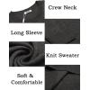 imageCOOFANDY Mens Crewneck Sweater Pullover Knit Sweater Lightweight Sweaters with Ribbing EdgeDark Gray