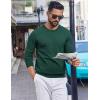 imageCOOFANDY Mens Crewneck Sweater Pullover Knit Sweater Lightweight Sweaters with Ribbing EdgeGreen