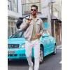 imageCOOFANDY Mens Crewneck Sweater Pullover Knit Sweater Lightweight Sweaters with Ribbing EdgeKhaki