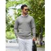 imageCOOFANDY Mens Crewneck Sweater Pullover Knit Sweater Lightweight Sweaters with Ribbing EdgeLight Gray
