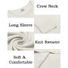 imageCOOFANDY Mens Crewneck Sweater Pullover Knit Sweater Lightweight Sweaters with Ribbing EdgeWhite