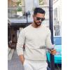 imageCOOFANDY Mens Crewneck Sweater Pullover Knit Sweater Lightweight Sweaters with Ribbing EdgeWhite
