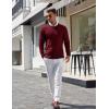 imageCOOFANDY Mens Crewneck Sweater Pullover Knit Sweater Lightweight Sweaters with Ribbing EdgeWine Red