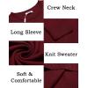 imageCOOFANDY Mens Crewneck Sweater Pullover Knit Sweater Lightweight Sweaters with Ribbing EdgeWine Red