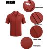 imageCOOFANDY Mens Cuban Guayabera Shirt Short Sleeve Button Down Shirts Casual Summer Linen ShirtsDark Red