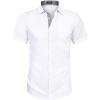 imageCOOFANDY Mens Dress Shirt Wrinkle Free Regular Fit Stretch Short Sleeve Button Down ShirtsWhite