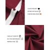 imageCOOFANDY Mens Dress Shirt Wrinkle Free Regular Fit Stretch Short Sleeve Button Down ShirtsWine Redwhite