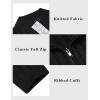 imageCOOFANDY Mens Full Zip Cardigan Sweater Slim Fit Cable Knitted Zip Up Sweater with PocketsBlack