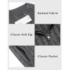 imageCOOFANDY Mens Full Zip Cardigan Sweater Slim Fit Cable Knitted Zip Up Sweater with PocketsHeathered Black